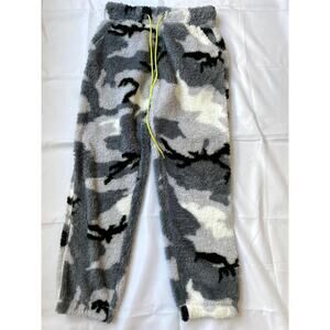 Urban Outfitters Womens Size small Fleece Grey Camo Sweatpants